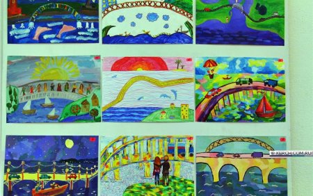 Крымский мост детский рисунок