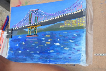 Крымский мост рисунок