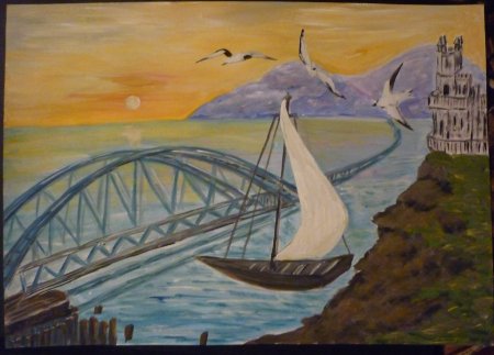 Нарисовать Крымский мост