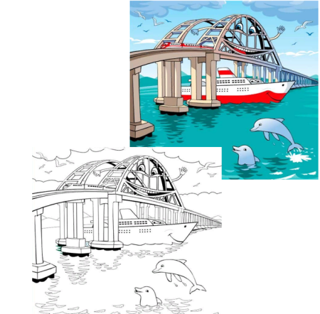 Крымский мост рисунок для детей