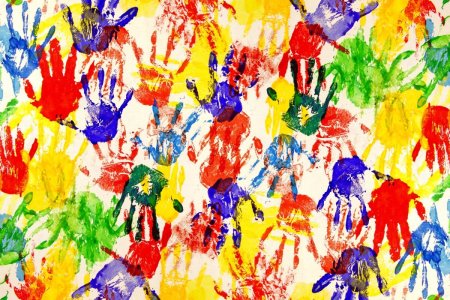 Отпечатки цветных ладошек