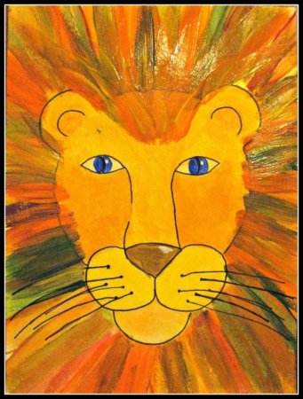 Лев рисование для детей