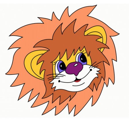 Маска Льва раскраска