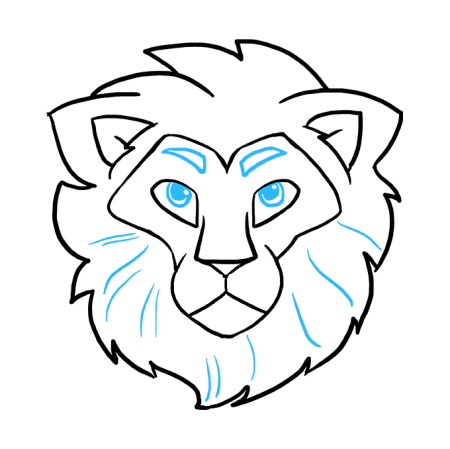Голова Льва рисунок