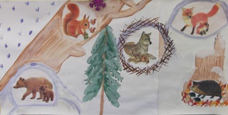 Рисование медведь в берлоге подготовительная группа