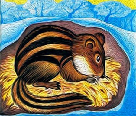 Бурундук спит зимой