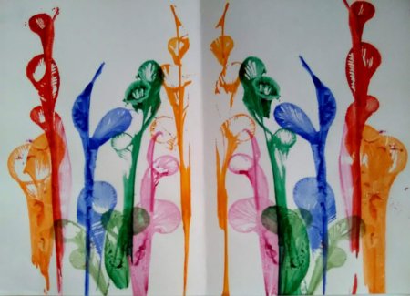Рисование нитками для детей