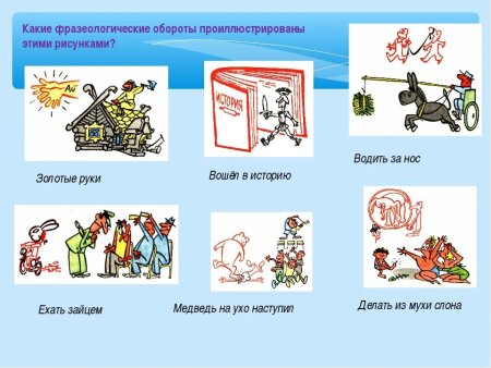Фразеологизмы рисунки