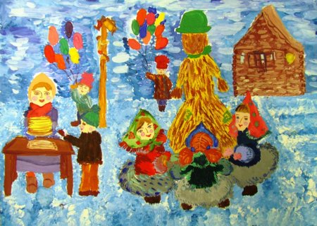 Масленица рисунок