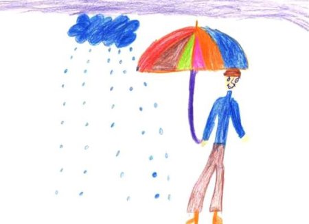 Дождик детские рисунки (54 фото)