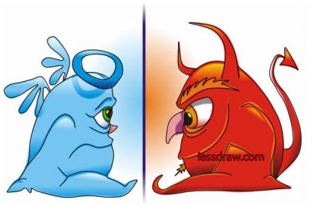 Добро и зло рисунок для детей