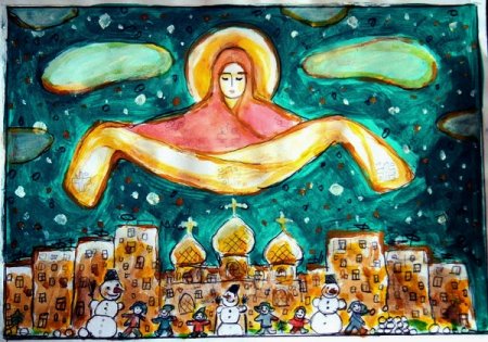 Рисунок к празднику Покрова