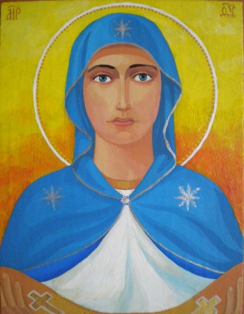 Покров Богородицы иллюстрация для детей