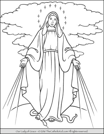 Раскраска Покров Пресвятой Богородицы для детей