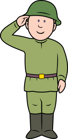 Рисунок военного солдата