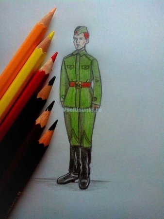 Солдат с автоматом для детей