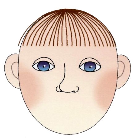 Макет лица для детей