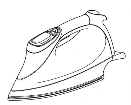 Утюг снизу вектор