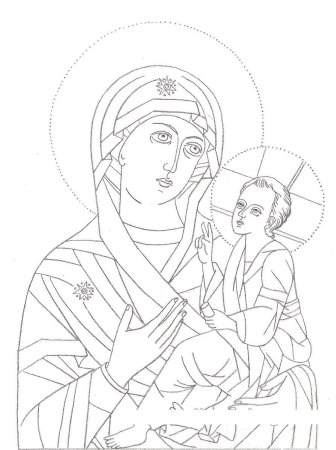 Прорись иконы Богородицы страстная