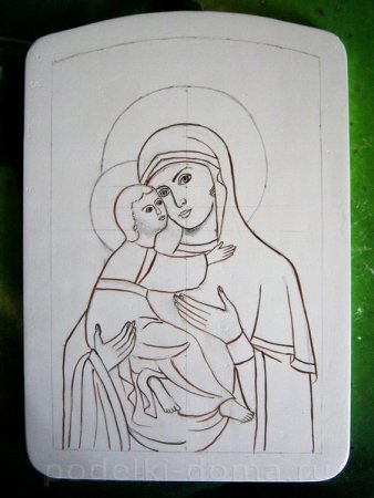 Икона Христа прорись