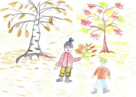 Рисунок на тему прогулка