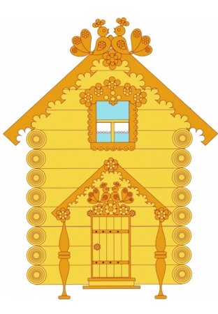 Изо деревянный домик