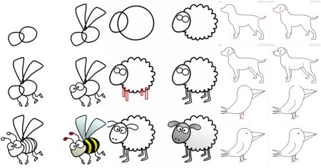 Как научить ребёнка рисовать овечку
