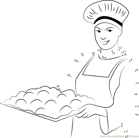 Раскраска повар