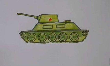 Детский рисунок танка