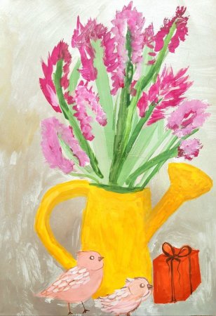 Рисование цветы для мамы