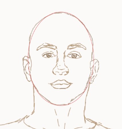 Рисование лица мужчины