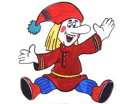 Петрушка раскраска