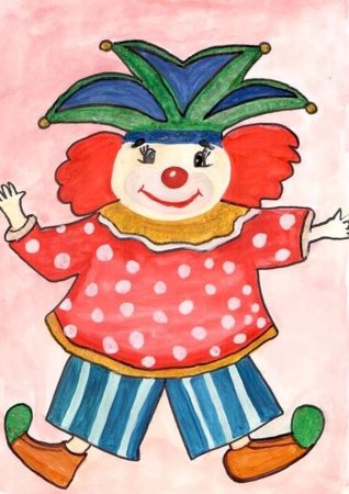 Поэтапное рисование петрушки