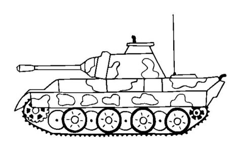 Танк т34 рисунок сбоку
