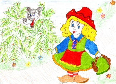 Рисунок к сказке красная шапочка
