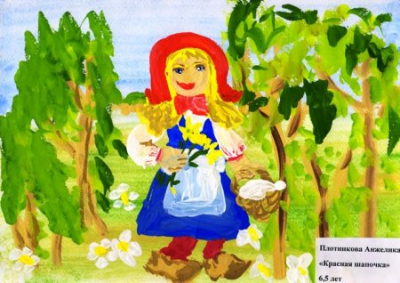 Рисование красная шапочка