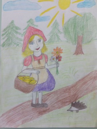 Рисование красная шапочка