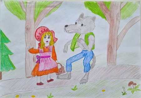 Рисунок на тему красная шапочка
