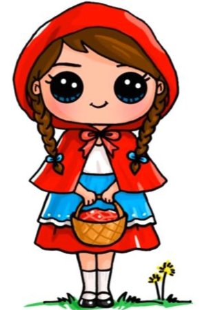 Раскраска по сказке красная шапочка для детей