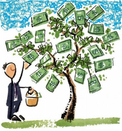 Мальчик с деньгами мультяшный