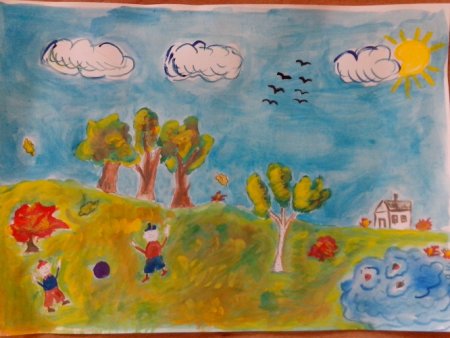 Рисование осень птицы улетают на Юг