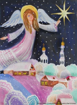 Рисунок на тему Рождество