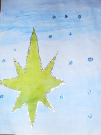 Рисование Рождественская звезда в подготовительной группе