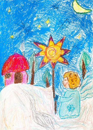 Рисуем с детьми под рождественской звездой