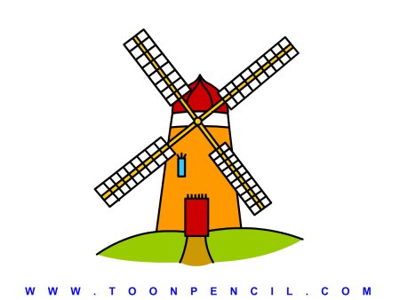 Мельница детский рисунок