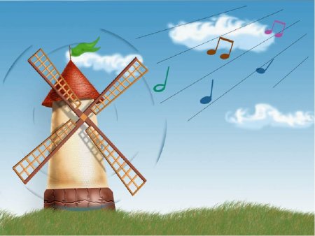 Мельница рисунок