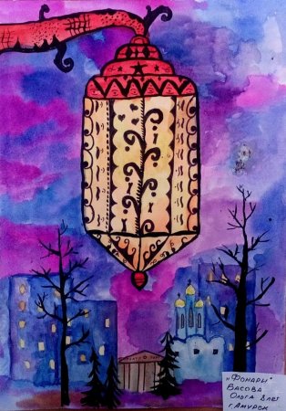 Фонарь рисунок