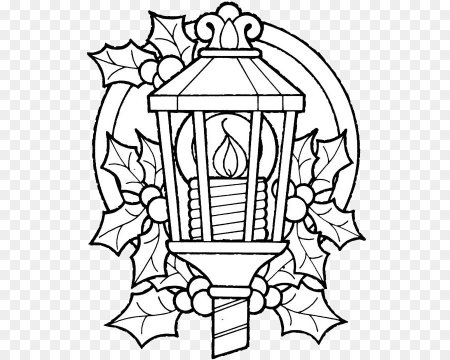 Раскраска фонарь уличный для детей