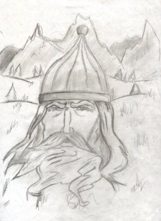 Черномор из Руслан и Людмила раскраска