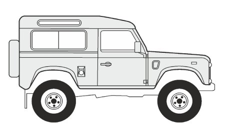 Раскраски Land Rover Defender 110